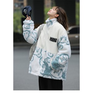 男女加厚棉服 港风棉 休闲外套 羊羔毛1404-1-9177-P85图片
