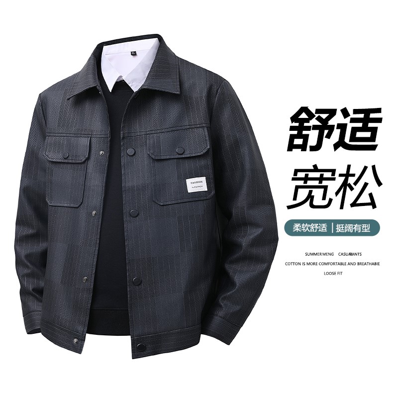 1404-2-5811-p58--2025 宽松 时尚百搭 外套 皮衣图片