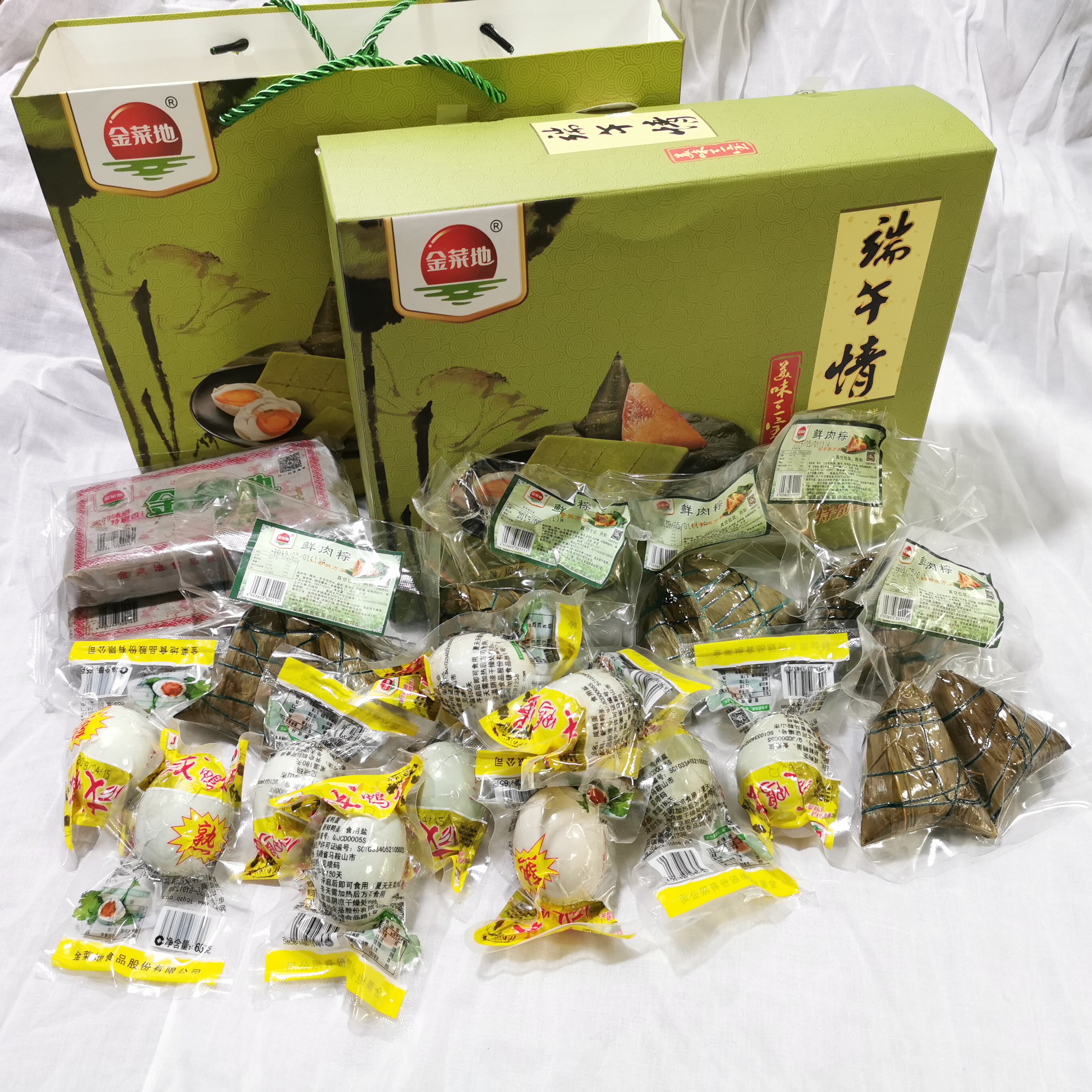 金菜地端午中华情礼盒装过节送礼绿豆糕咸鸭蛋粽子安徽马鞍山特产