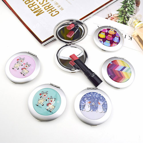 德国拓意卡(Troika) 圣诞系列 创意礼物女士时尚金属便携化妆镜