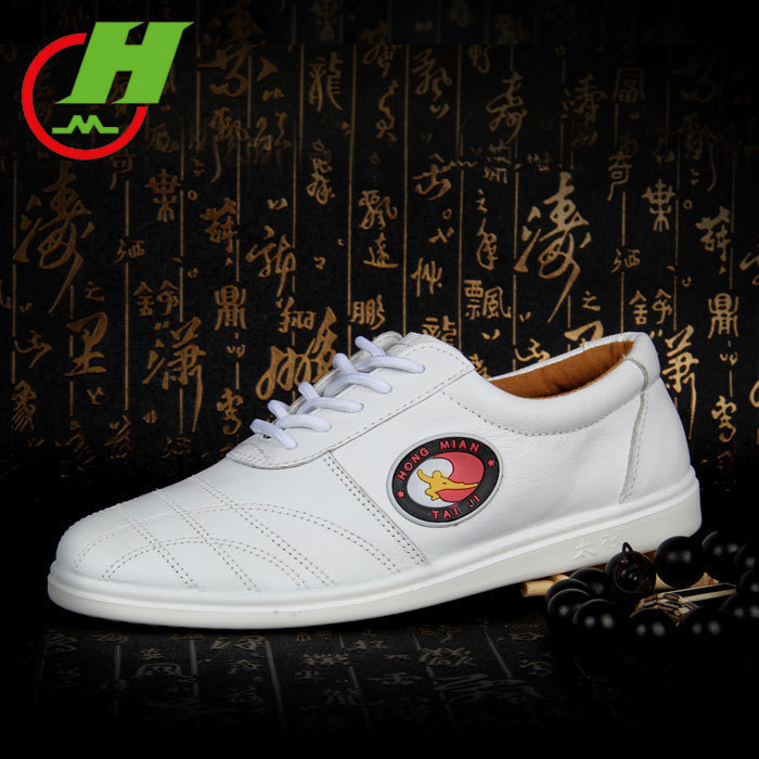 红棉软牛皮太极鞋武术男女款秋