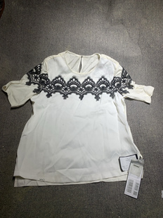 伊华欧秀女装夏季新款天丝薄款修身短袖蕾丝拼接打底T恤上衣c 26