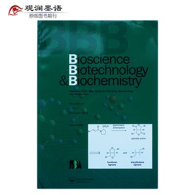 【单期】Bioscience Biotechnology and Biochemistry 2018年月刊  英国生物科学技术与生物化学刊