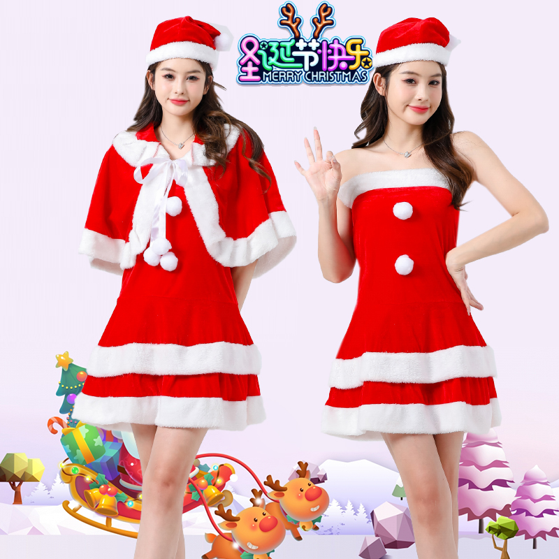 圣诞服装衣服女郎性感大码套装