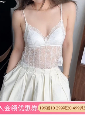 梧桐花开HN85226无钢圈内衣薄款套头小背心性感美背蕾丝小胸文胸