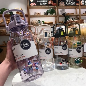 进口tritan塑料水杯耐高温带吸管大容量水壶男女便携运动随手杯子