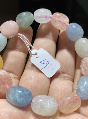 天然水晶摩根石手链女款随形时尚饰品礼物一物一图