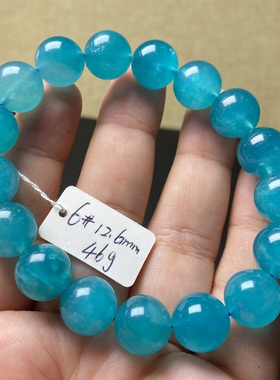 天然水晶天河石手链男女款飘白花蓝绿色手串时尚饰品