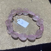 天然粉水晶爱心心形手串时尚 小清新手链女款 带黑点微瑕疵