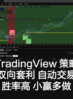 TradingView策略数字双向策略主流新B小胜多做 量化自动 信号提醒