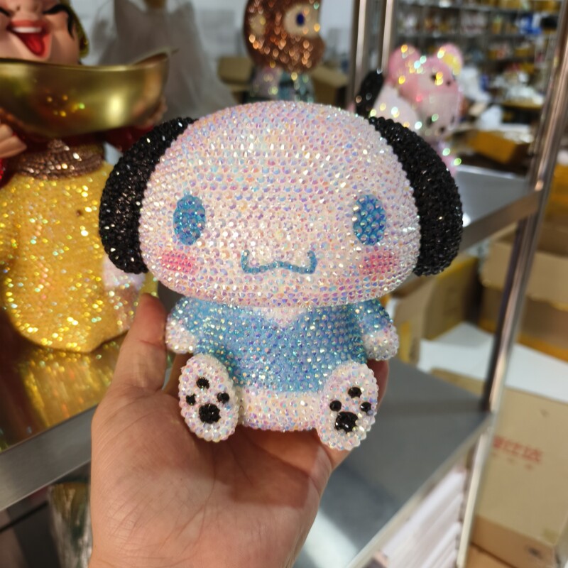 玉桂狗手工DIY镶钻存钱罐礼品
