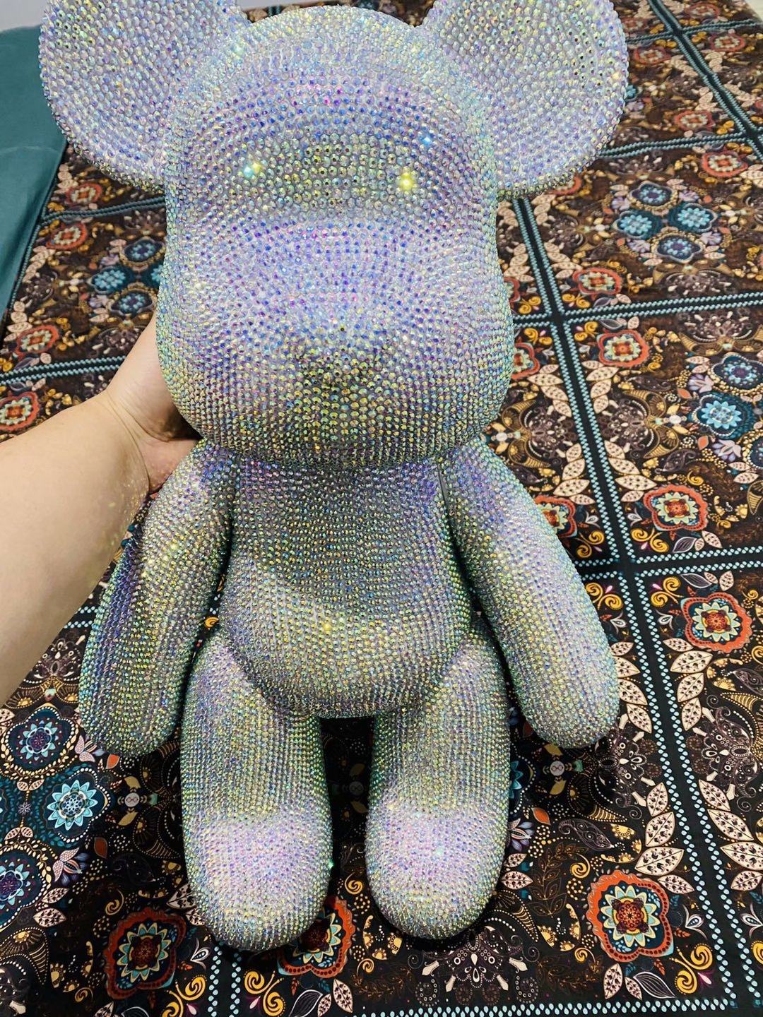 手工diy镶钻暴力熊53cm玩偶材料包摆件粘钻熊贴钻积木熊小熊礼品