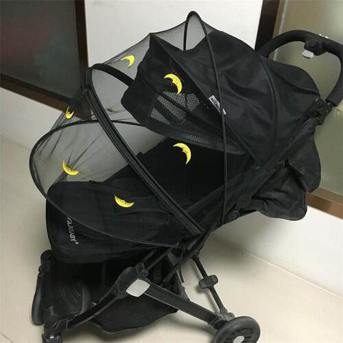 婴儿车蚊帐全罩式通用推车防蚊帐儿童伞车加密网纱透气溜娃蚊