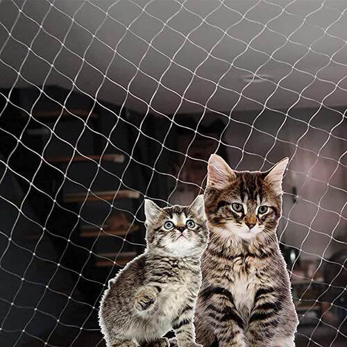 门挡猫咪防坠网阳台防护网猫网阳台栏杆网防猫坠落神器窗台隔离网