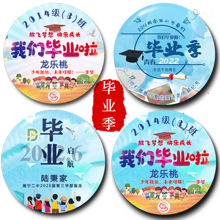 毕业季纪念章活动徽章定做小礼品胸章小学幼儿园同学留念勋章定制