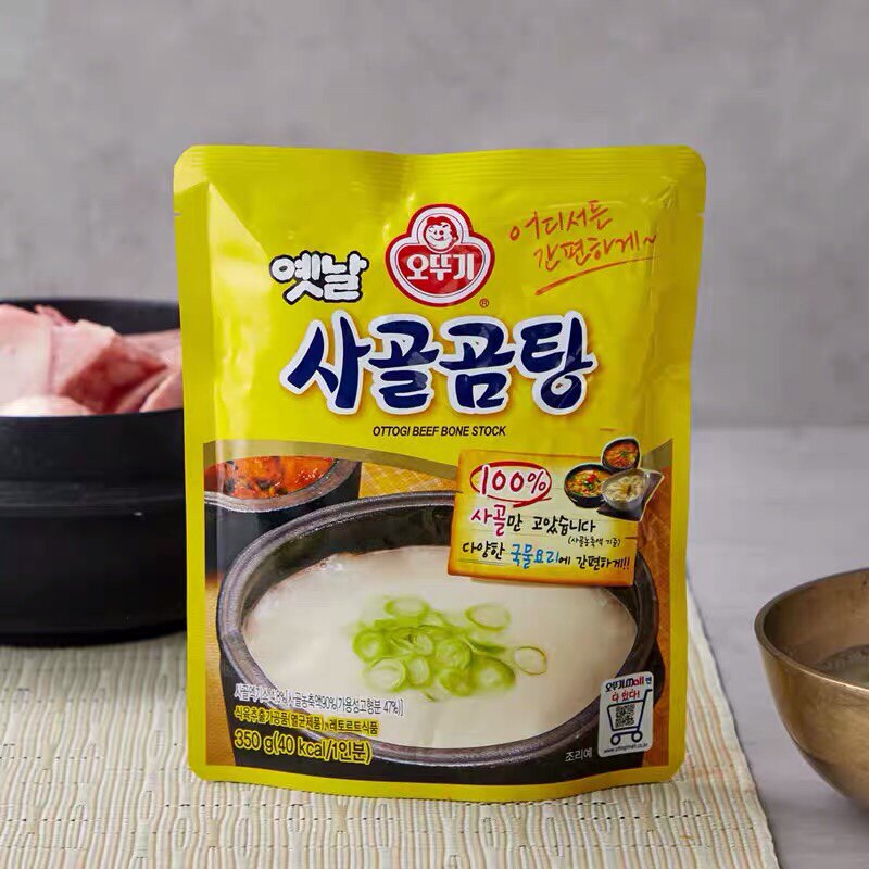韩国代购奥土基浓汤宝不倒翁牛骨汤料部队火锅用底料 350ml