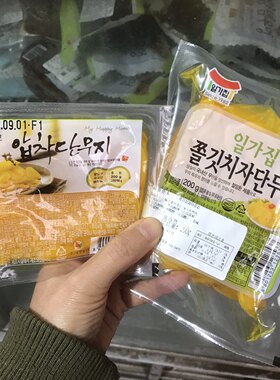 韩国原装进口小菜开胃爽口黄萝卜片腌制萝卜佐餐酸甜下饭小菜200g