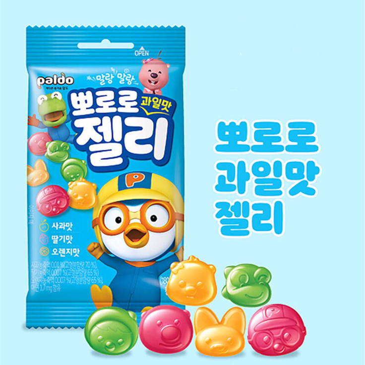 韩国进口八道宝露露水果味软糖草莓苹果橙子味QQ糖含vc53g