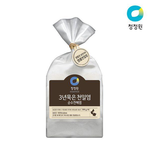 清净园三年天日盐480g食用韩国进口厨房家用提味增鲜调味海盐