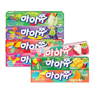 韩国CROWN克丽安酸甜水果软糖哈密瓜葡萄桃子苹果儿童零食吴世勋