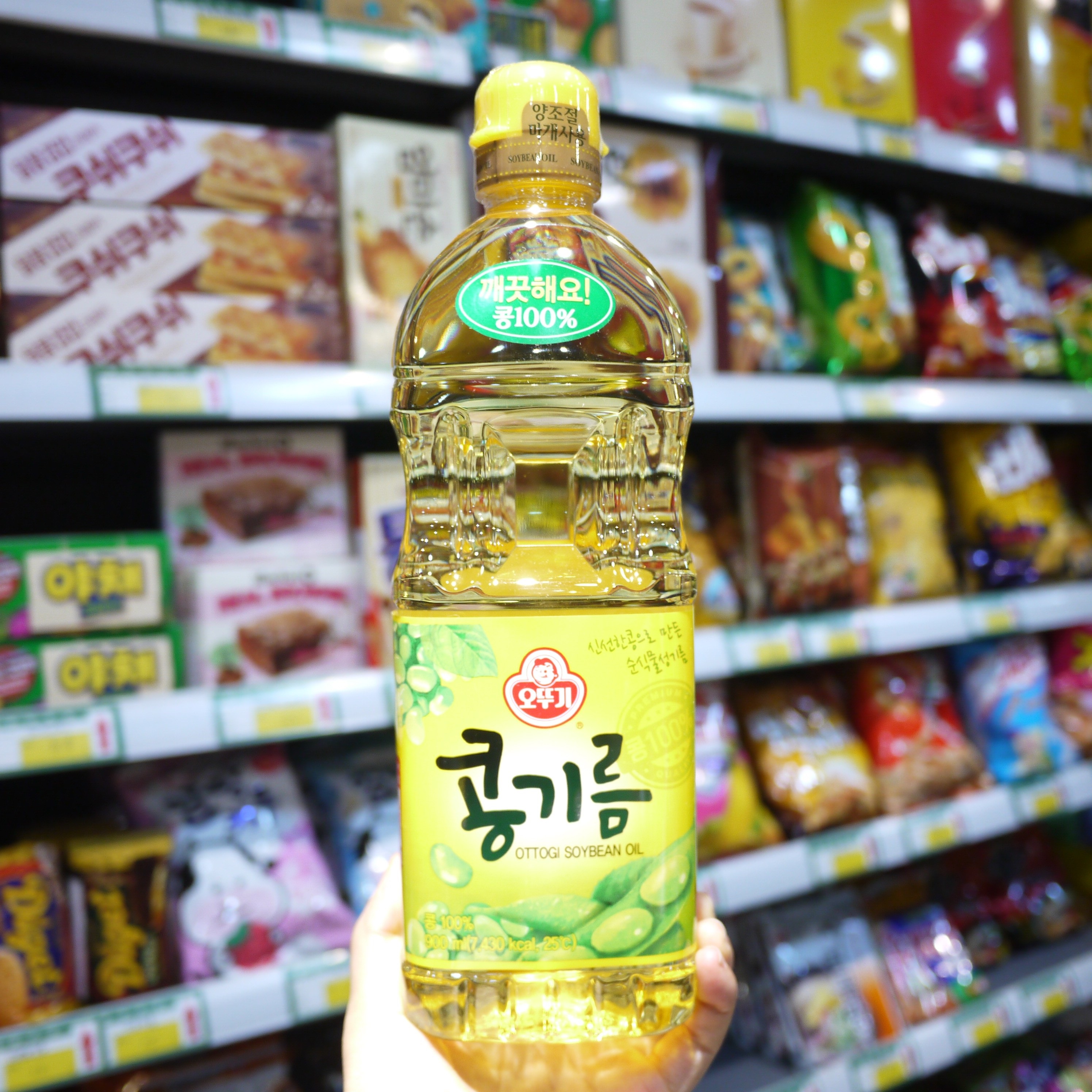 韩国进口食用油大豆油 不倒翁 100%纯大豆油 大豆油 900ml