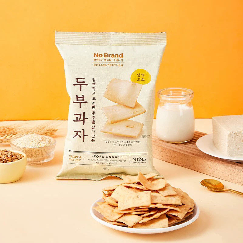 韩国进口no brand又香又脆的豆腐脆片零食 男女老少都喜欢