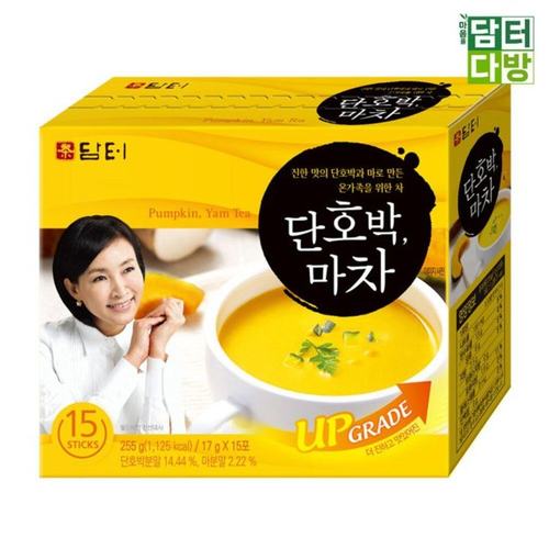 韩国进口食品丹特南瓜山药粉冲饮茶速食冲泡早餐饮品15条盒装255g