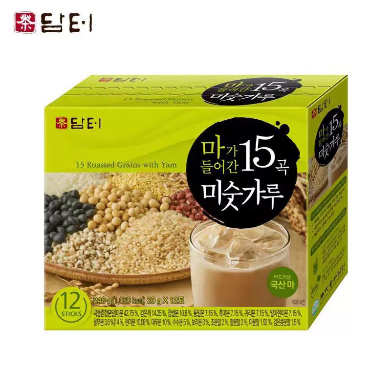 韩国进口丹特牌十五种谷物茶韩国进口山药茶营养粉八宝粥
