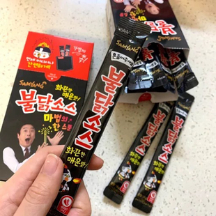 韩国进口三养火鸡面酱料方便携带款条状16g*10支入超辣料理调料