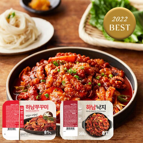 韩国进口Hanam八爪鱼微辣350g含八爪鱼章鱼81％速食简餐加热即可