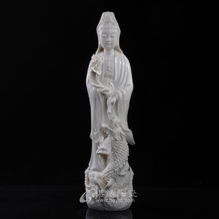 立龙三龙陶瓷滴水观音德化陶瓷白瓷20寸52cm高陶瓷观音工艺品摆件