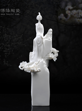 喜上眉梢书房橱窗唯美风陶瓷摆件