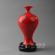 陶瓷家居高温红釉花瓶中国红美人瓶办公室书房玄关厨柜装 饰摆件