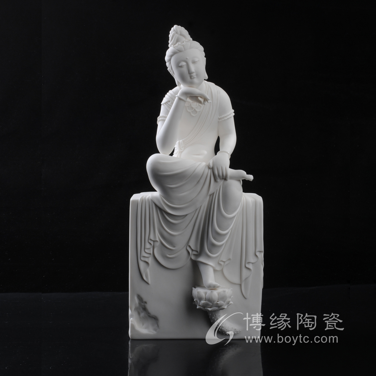 思维观音菩萨德化陶瓷苏献忠苏珠庄禅意空间自在观音佛像装饰摆设