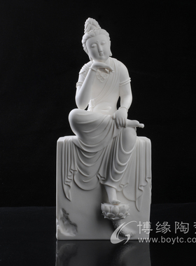 思维观音菩萨德化陶瓷苏献忠苏珠庄禅意空间自在观音佛像装饰摆设