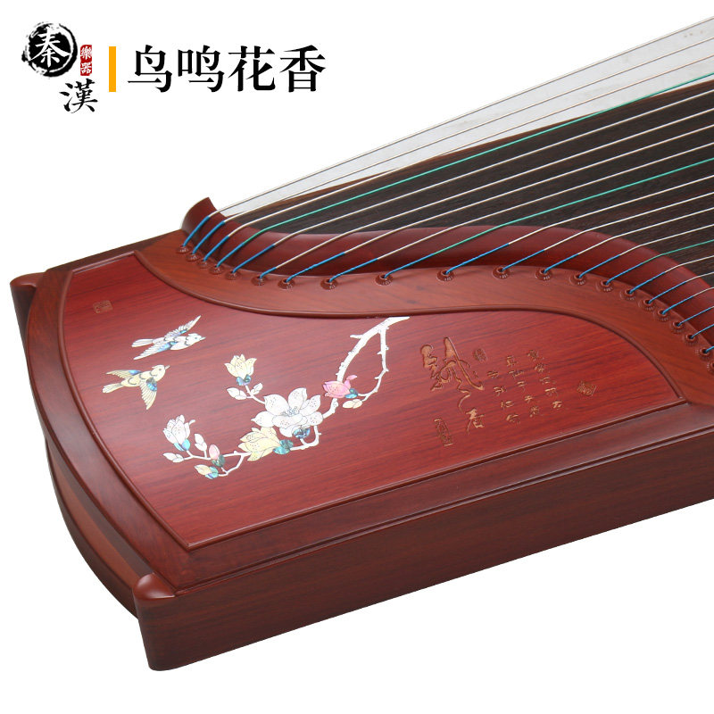秦汉古筝8902n鸟鸣花香螺钿教学专业演奏入门古琴泡桐考级乐器