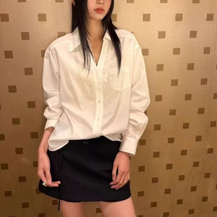 5196蕾丝拼接休闲衬衫春季新款女装基础百搭韩版宽松时尚小衫上衣
