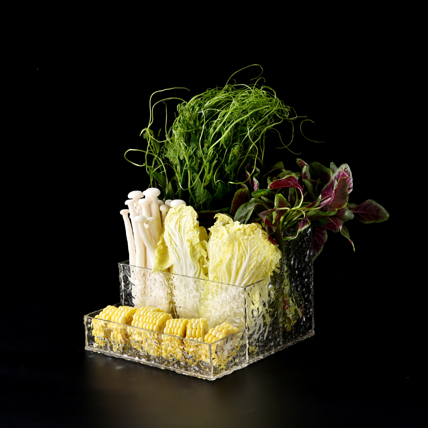 火锅店生菜桶生菜碗青菜盒自助餐厅斜口碗菌菇蔬菜拼盘个性生菜盘