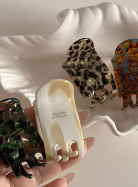 法式醋酸高级感抓夹小号高马尾夹发夹温柔盘发鲨鱼夹网红发饰