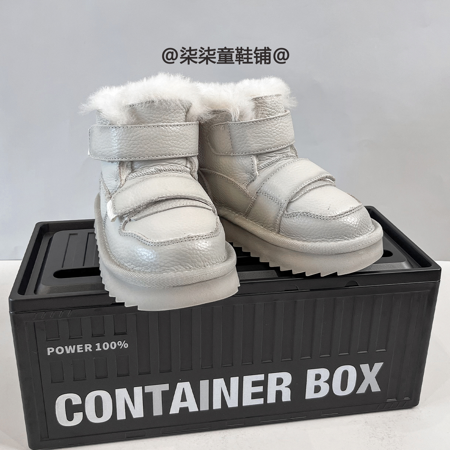 官网儿童皮靴男童棉靴女童雪地靴