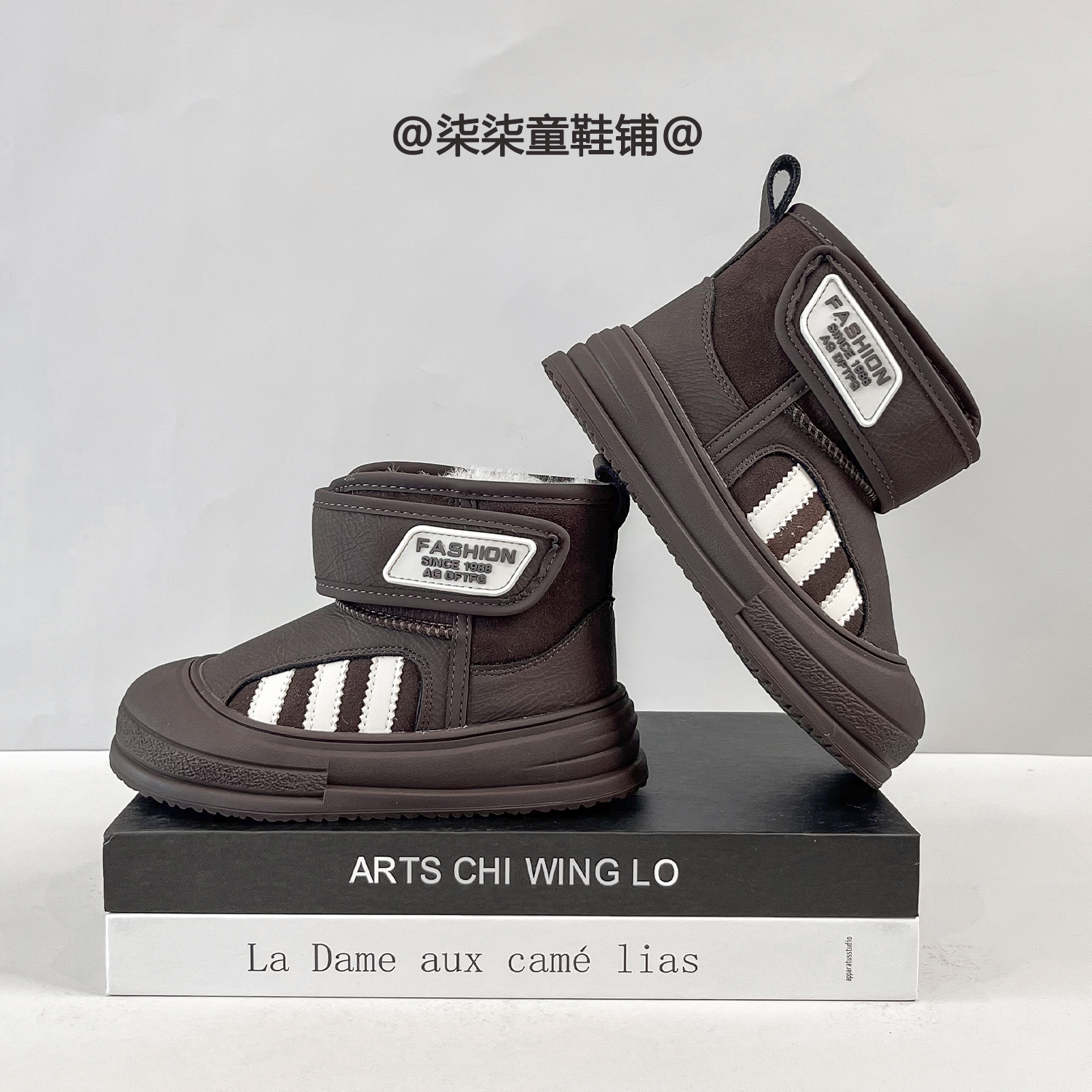 小二推荐官网儿童雪地靴皮靴棉靴