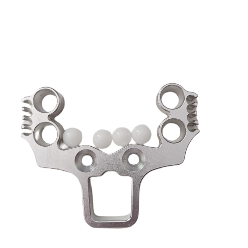 弹弓配件弓头配件孔距35mm孔径16mm孔径铝合金弓门加厚耐用玩具