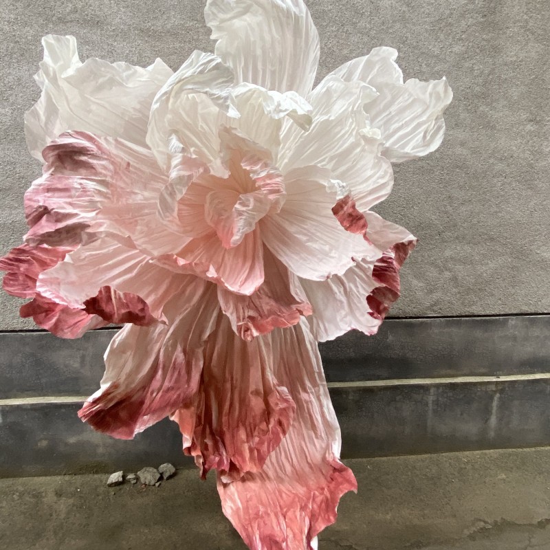 巨型褶皱纸花纸大型婚礼背景美陈