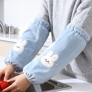 套女士上班族办公宽松绒布防污耐脏干活护袖 袖 头 羽绒服长款 秋冬季