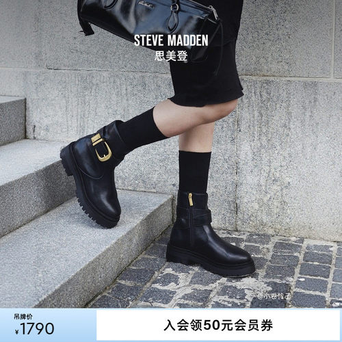 机车风西部靴潮流搭扣简约易搭配