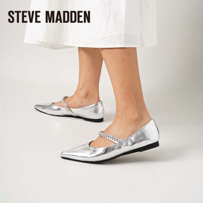 Steve Madden/思美登2024春夏新款钻带浅口尖头平底女单鞋 INAN