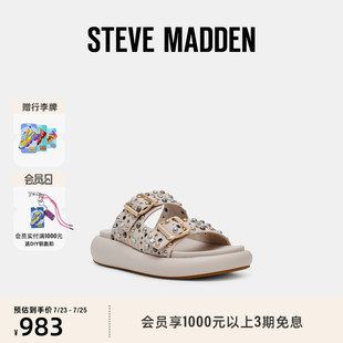 MOVIN铆钉水钻厚底外穿拖鞋 Madden思美登GET 2025夏季 女 Steve