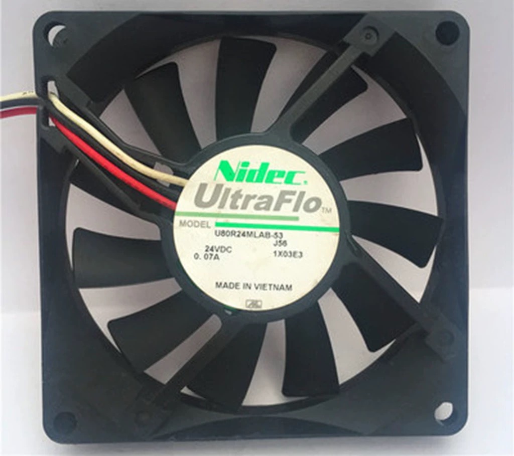 原装NIDEC U80R24MLAB-53 24V 0.07A 8015超安静超薄变频器风扇