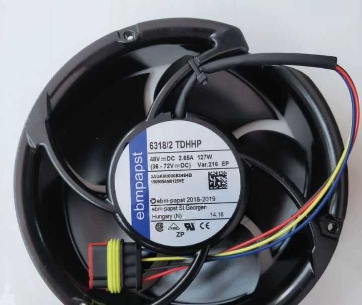 EBMPAPST 6318/2TDHHP 2TDH4P原装48V66W/127W四线pwm散热风扇
