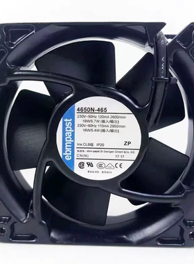 4650N-465 正品德国ebmpapst 4656N 12038 AC220V 耐高温散热风扇